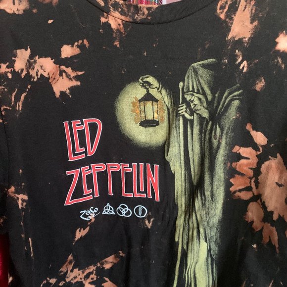 Led Zeppelin Cropped Tie Dye Band Tee - Picture 4 of 5